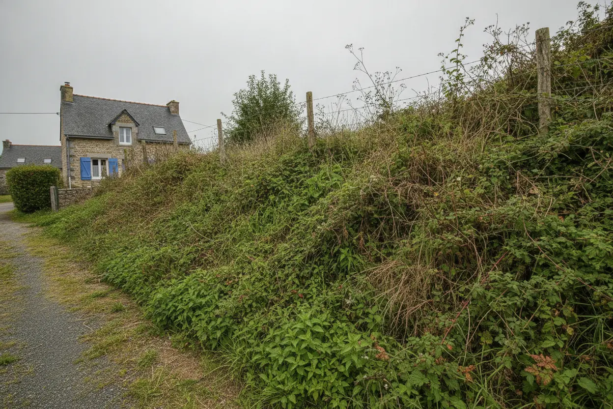 Avant : Talus de Lambézellec remis en état — élagage à Brest